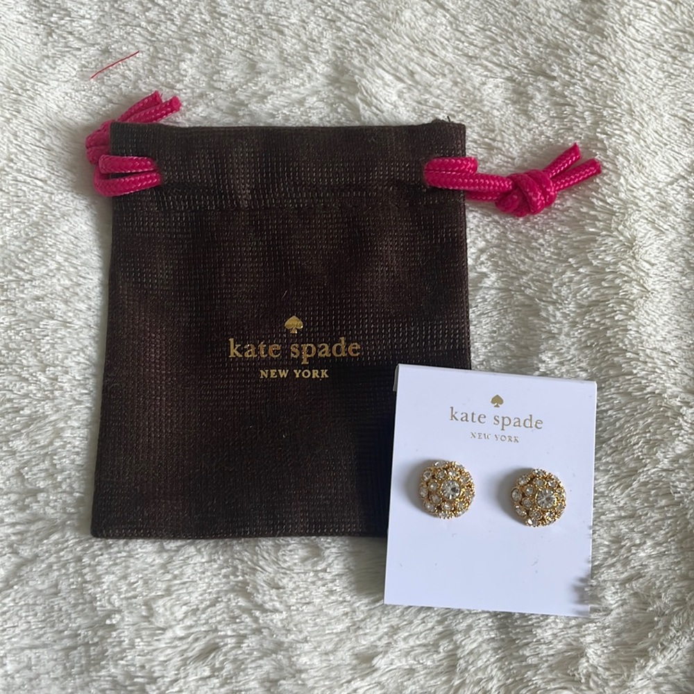 Kate Spade Jewelry - Putting On The Ritz Gold Earrings On Earring Card. NWT